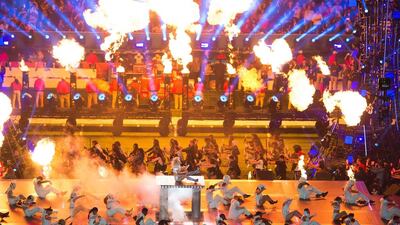 Lady Gaga performs during the Pepsi Super Bowl LI Halftime Show at Houston NRG Stadium in Houston, Texas. AFP