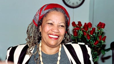 Morrison smiles while being interviewed by reporters in her office at Princeton University in New Jersey. AFP