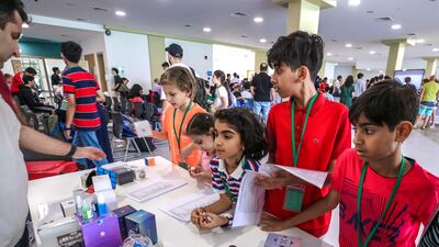 Pupils from different schools around the UAE taking part in the Raha Open 2023