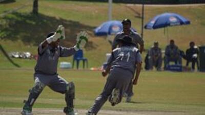 Khurram Khan, the UAE captain, right, hopes to be celebrating World Cup qualification today when his side play Scotland.