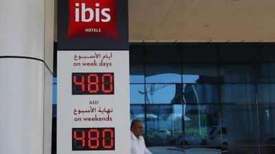 Tourists visiting the country will find that there is a huge disparity in hotel rates between Abu Dhabi and Dubai. Pawan Singh / The National