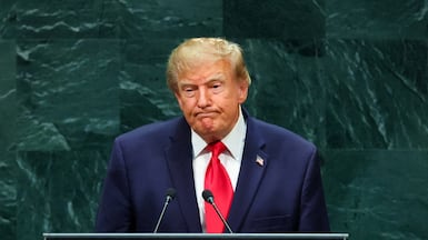 US President Donald Trump addresses the UN General Assembly. Reuters
