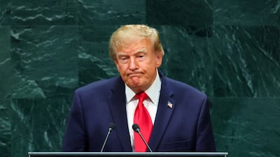 US President Donald Trump addresses the UN General Assembly. Reuters