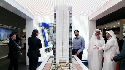 Dubai Properties' newly announced 1/JBR project gets views from Citysacpe Global 2015 visitors. Reem Mohammed / The National