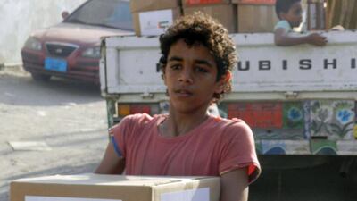 Boxes of aid from the UAE have reached Yemen. WAM