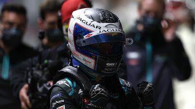 Sam Bird of Great Britain celebrates winning the Formula E Championship Diriyah E-Prix Round 2 at Ad Diriyah in Riyadh, Saudi Arabia. Getty