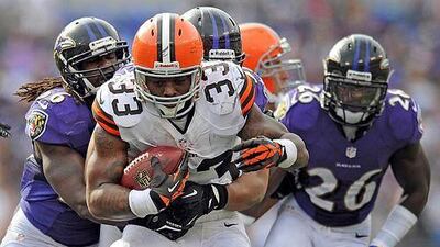 Trent Richardson has come back from a broken rib and knee injuries last season. Gail Burton / AP Photo