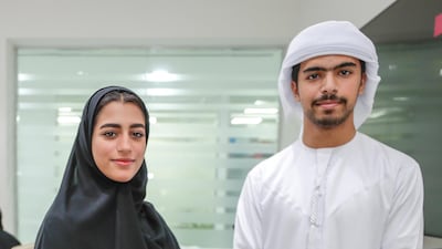 Meera Al Blooshi, 17, and Abdullah Al Hefeiti, benefited both academically and personally from their trips overseas as part of the Ministry of Education's Ambassador programme. Victor Besa/The National