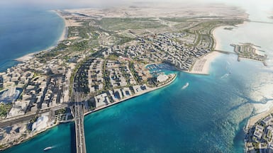 A rendering of Aldar's Dh100 billion Marsa Al Saadiyat project. Photo: Aldar