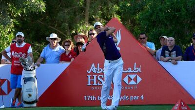 Martin Kaymer tees off on the 17th at the Abu Dhabi HSBC Golf Championship, a tournament he has won a record three times. David Cannon / Getty Images