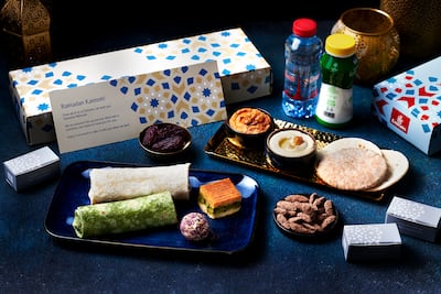 Emirates offers iftar boxes at select boarding gates and inflight to fasting customers. Photo: Emirates