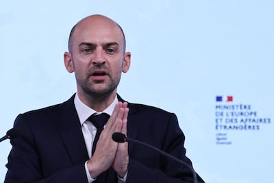 Jean-Noel Barrot says Palestinians need to elect new leaders. AFP