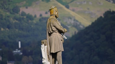 A Robert the Bruce statue in Stirling, Scotland. Getty Images