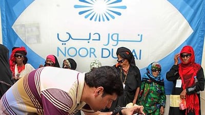 The Noor Dubai Foundation team stages a mobile eye camp in Yemen. Since 2008, the organisation has been focused on preventing blindness among the world’s most needy populations. Courtesy Noor Dubai Foundation