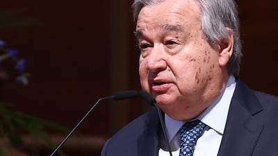 Antonio Guterres, UN Secretary General, said of the defence alliance: 'Its responsibility is singular. Its obligation is universal.' AFP in central London on January 16, 2026. (Photo by Toby Shepheard / AFP)