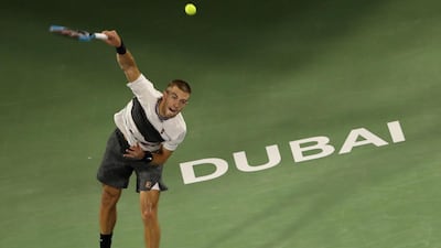 Coric only won four games in the match. AFP