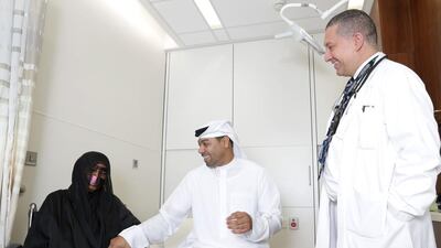 The condition of Emirati Moza Al Mansouri, 73, continues to improve after the surgery. Courtesy Cleveland Clinic Abu Dhabi