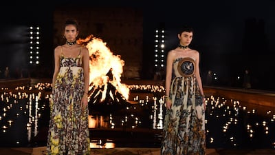 Models walk the runway during the Christian Dior Cruise 2020 show. Getty Images