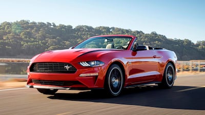 A Ford Mustang moving at speed. Sometimes businesses have to slow down to take note of their horizons before they can return to full speed, columnist Manar Al Hinai says. James Lipman