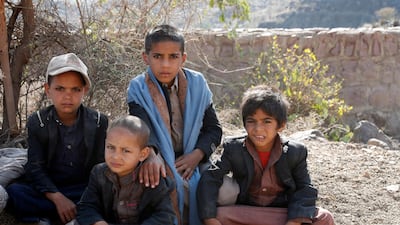 Children pictured in Yemen. The UK had already announced planned cuts in aid to the country, from £214 million in 2020, to a lowest figure of £87m. EPA