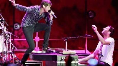 Tom Chaplin, left, and Tim Rice-Oxley of Keane. Grace Kassab / AP Photo