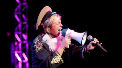 Juliana Bello portrays Captain Ahab in the play. Fatima Al Marzooqi / The National