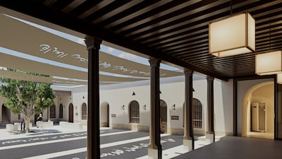 Architectural render of the inner courtyard