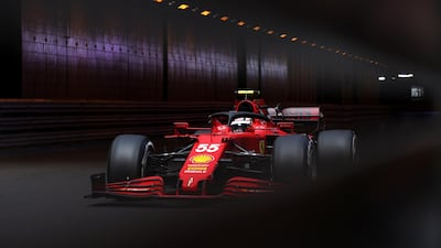 Carlos Sainz of Ferrari SF21 at Circuit de Monaco. Getty