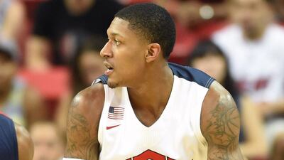 Washington Wizards guard and Team USA player Bradley Beal shown during a USA Basketball showcase in Las Vegas, Nevada on Friday. Ethan Miller / Getty Images / AFP / August 1, 2014