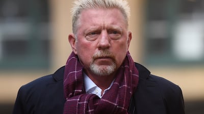 Former Wimbledon Champion and sports commentator Boris Becker arrives at Southwark Crown Court in London. The six-time Grand Slam champion is accused of having 'acted dishonestly' when he failed to hand over trophies and medals to pay off his debts. EPA