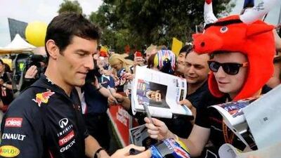 Mark Webber, left, hopes to improve on his starting position of fifth for Sunday's Australian Grand Prix.