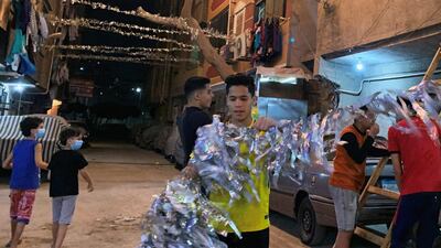 Egyptian youths prepare decorations for the Muslim holy month of Ramadan. Reuters