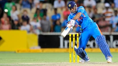 MS Dhoni hit Lasith Malinga for three runs in Adelaide on Tuesday.
