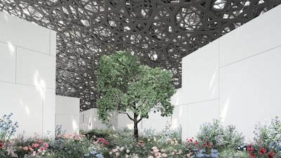 Under the Rain of Light places an oak tree in Louvre Abu Dhabi. Photo: Leila Heller Gallery