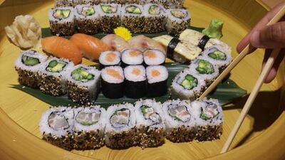 Sushi platter at Mikado Cafe. Photo by Saeed Saeed