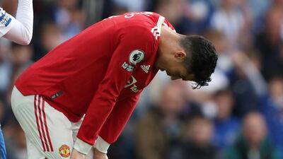 Manchester United's Cristiano Ronaldo during the 4-0 defeat at Brighton. Reuters