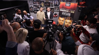 Khabib Nurmagomedov speaks to the media ahead of PFL Dubai.