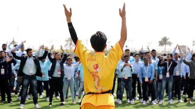 Special Olympics athletes visit Amity University to take part in events such as Zumba, Tai Chi and an Uzbek traditional dance. Chris Whiteoak / The National