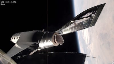 Virgin Galatic's SpaceShip Two Unity 22 during Sunday's spaceflight. The company could increase its ticket prices to $300,000 per person now the technology has been proven, said the company's former president Will Whitehorn. EPA