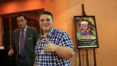 Harry Finch, who is on holiday in the Emirates from Coventry, celebrates his birthday at Zenith.