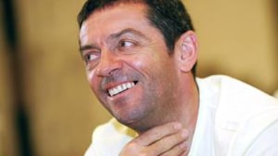 Phil Brown, the manager of Hull City, is all smiles at Le Royal Meridien hotel in Dubai. Hull flew home on Wednesday after a three-day training camp in Dubai.