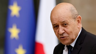 French envoy Jean-Yves Le Drian was in Beirut following the ceasefire. Reuters