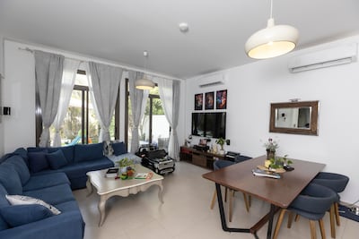 The light and bright living area at the family home. Antonie Robertson / The National