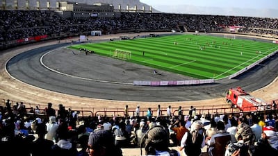 Around 45,000 people attended the finals of a football tournament in Hadramawt, Yemen, earlier this year as people welcomed the return of the game after years of war. Courtesy: Yemen Sports Media Union