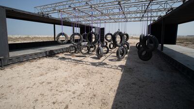 More than 20 obstacles have been built for the race on Dubai Islands