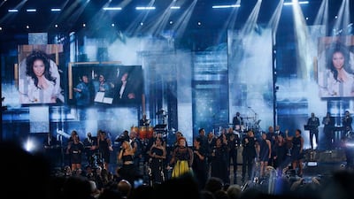 A tribute to Aretha Franklin at the 2018 American Music Awards. Mario Anzuoni / Reuters