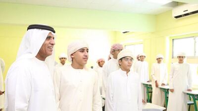 Sheikh Saud bin Saqr, Ruler of Ras Al Khaimah, stressed the importance of education while visiting numerous schools in Ras Al Khaimah on the first day of term.
