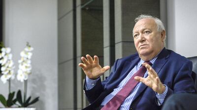 Miguel Moratinos, Spain’s former minister of foreign affairs, gave a lecture at the Emirates Diplomatic Academy on Thursday. Khushnum Bhandari / The National