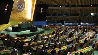 A meeting of the UN General Assembly in New York. AFP