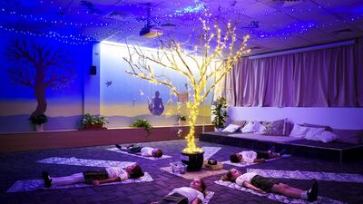 Greenfield Community School's new mindfulness and well-being room gives students a relaxing space to refocus and de-stress. Courtesy Greenfield Community School